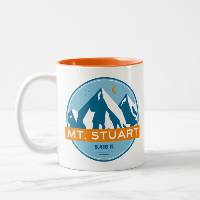 Mount Stuart Washington Stars Moon Two-Tone Coffee Mug (Left)