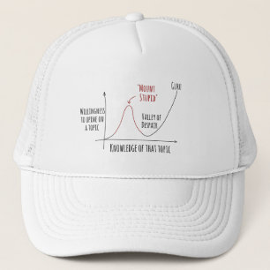 Mount Stupid Dunning Kruger Effect Trucker Hat