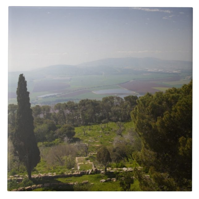 Mount Tabor, site of biblical transfiguration Tile (Front)