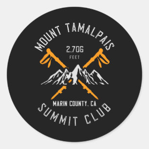 Mount Tamalpais Hiking Marin County California Classic Round Sticker
