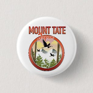 Mount Tate Japan travel logo 1 Inch Round Button