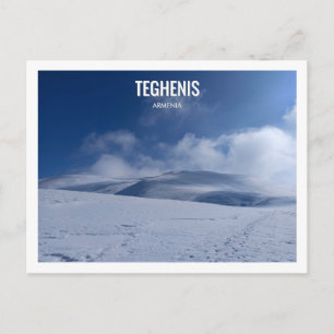 Mount Teghenis Snowy Peak Custom Postcard