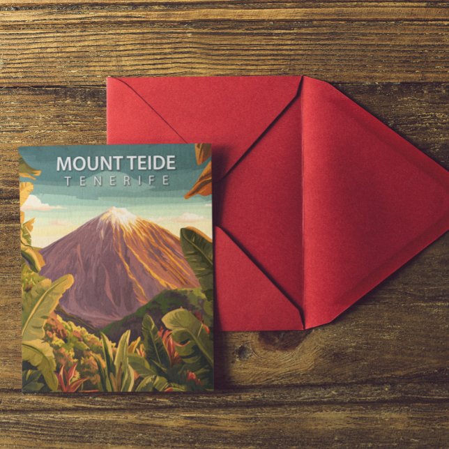Mount Teide Tenerife Canary Islands Postcard (Retro Vintage Tenerife Mount Teide Canary Islands Postcard)