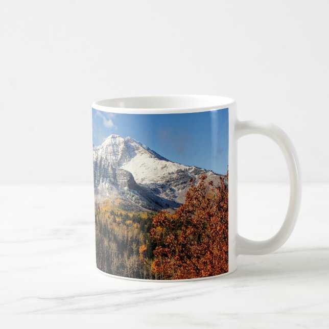 Mount Timpanogos in Autumn Utah Mountains Coffee Mug (Right)