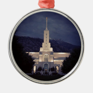 Mount Timpanogos LDS Temple, American Fork, Utah Metal Ornament