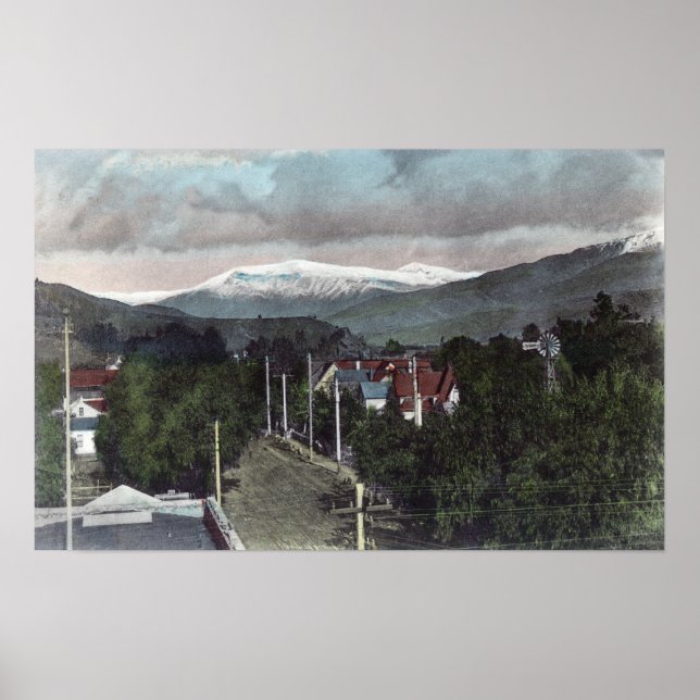 Mount Topo View from CitySanta Paula, CA Poster (Front)