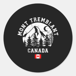 Mount Tremblant Canada Ski Resort Quebec Skiing Classic Round Sticker