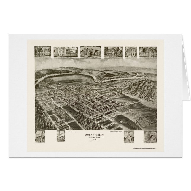 Mount Union, PA Panoramic Map - 1906 (Front Horizontal)