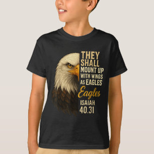 Mount Up Wings As Eagles Isaiah 40_31 Christian Bi T-Shirt