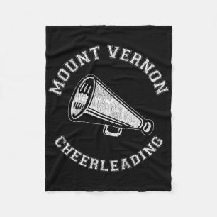 Mount Vernon Cheer Distressed Retro 90's Cheerlead Fleece Blanket