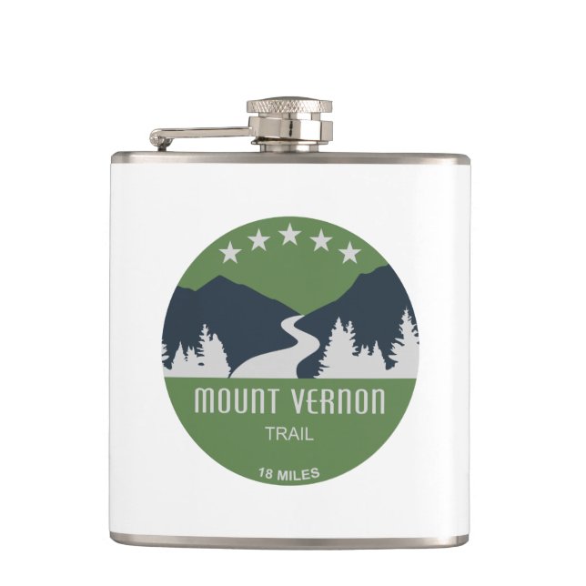 Mount Vernon Trail Hip Flask (Front)