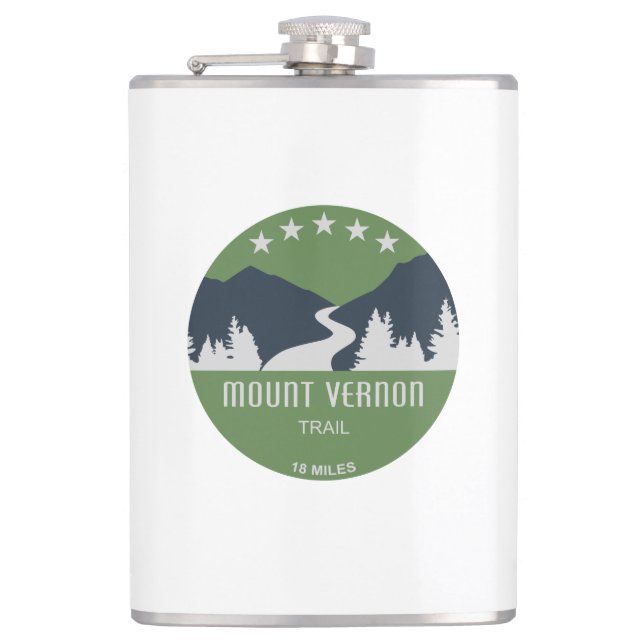 Mount Vernon Trail Hip Flask (Front)