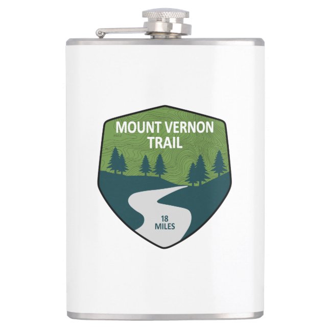 Mount Vernon Trail Hip Flask (Front)