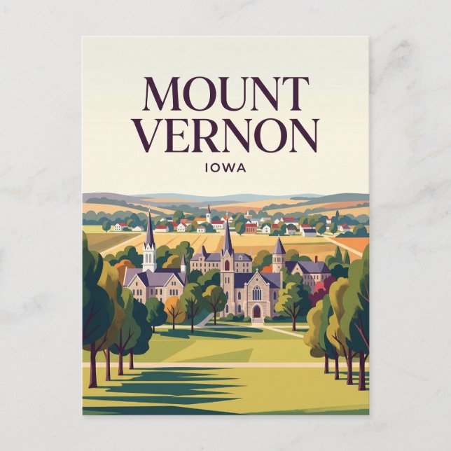 Mount Vernon USA Postcard (Front)