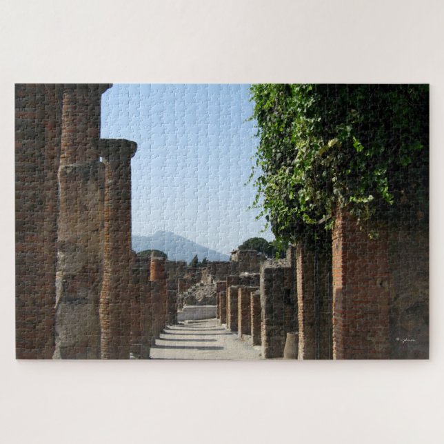 Mount Vesuvius Italy Pompeii Photo Challenging Jigsaw Puzzle (Horizontal)