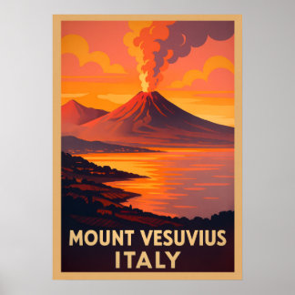 Mount Vesuvius Italy V04 Poster