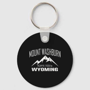 Mount Washburn Wyoming Climbing Summit Club Outdoo Keychain