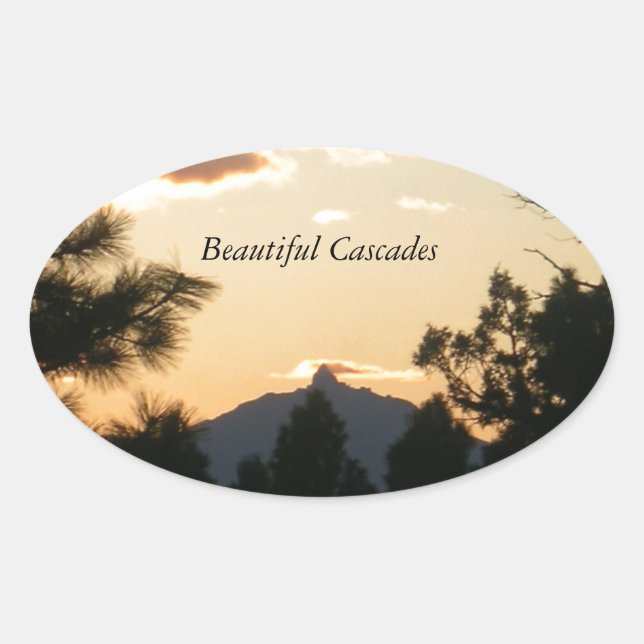 Mount Washington At Sunset Oval Sticker (Front)