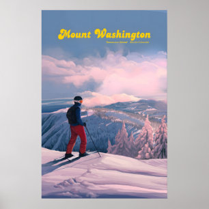 Mount Washington Canada Ski Resort Travel Poster