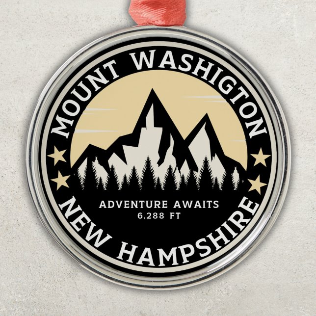Mount Washington Mountain Landscape Souvenir Metal Ornament (Creator Uploaded)