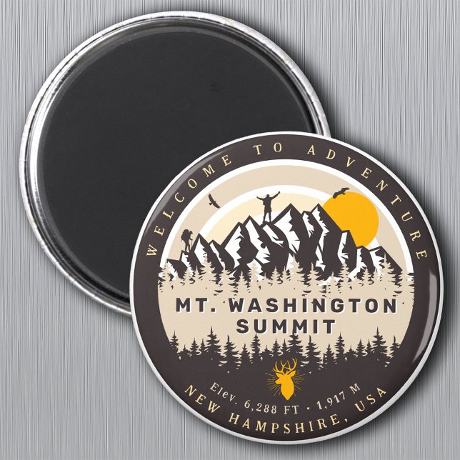 Mount Washington New Hampshire Hike Camping Magnet (Creator Uploaded)
