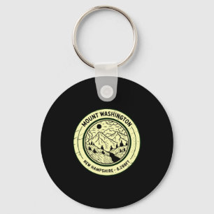 Mount Washington New Hampshire Hiking Skiing Retro Keychain