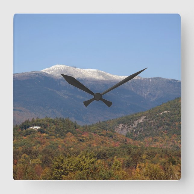 Mount Washington, New Hampshire Square Wall Clock (Front)