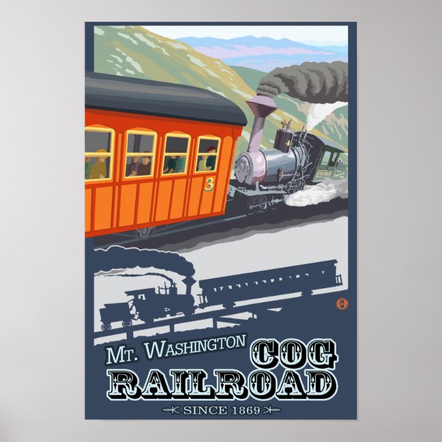Mount Washington, New HampshireCog Railroad Poster (Front)