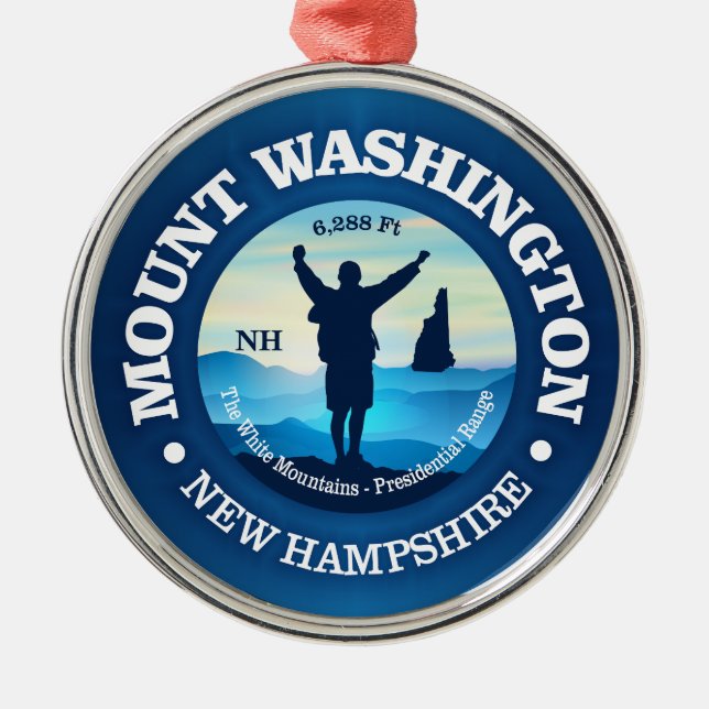 Mount Washington (V) Metal Ornament (Front)