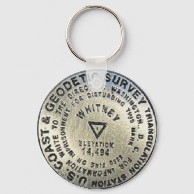 Mount Whitney Summit Benchmark Keychain (Front)