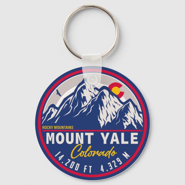 Mount Yale Colorado - 14ers fourteener hiking Keychain (Front)