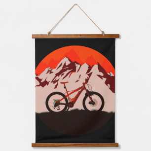 Mountain Adventure Bike Hanging Tapestry