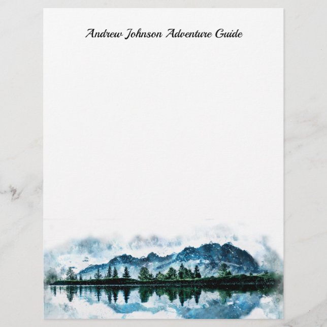 Mountain Adventure Guide Custom Letterhead (Front)