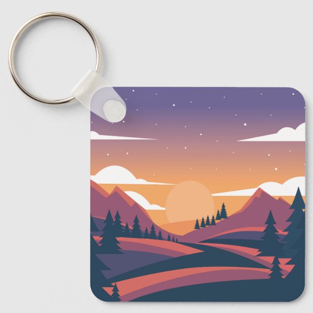 Mountain Adventure Keychain (Front)