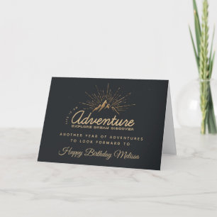 Mountain Adventure Rustic Birthday Card
