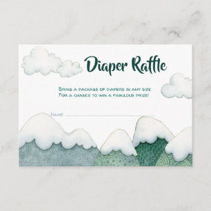 Mountain Adventures Diaper Raffle Card