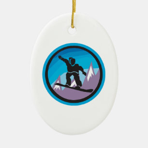 Mountain Air Ceramic Ornament
