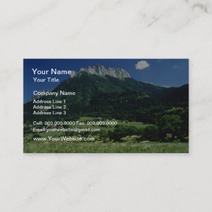 Mountain, Alps, France flowers Business Card