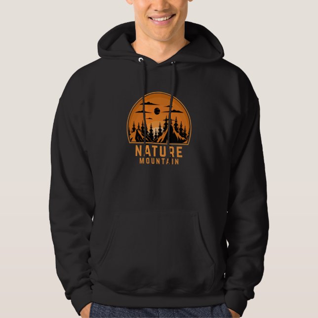 Mountain and Forest Scene  102 Hoodie (Front)