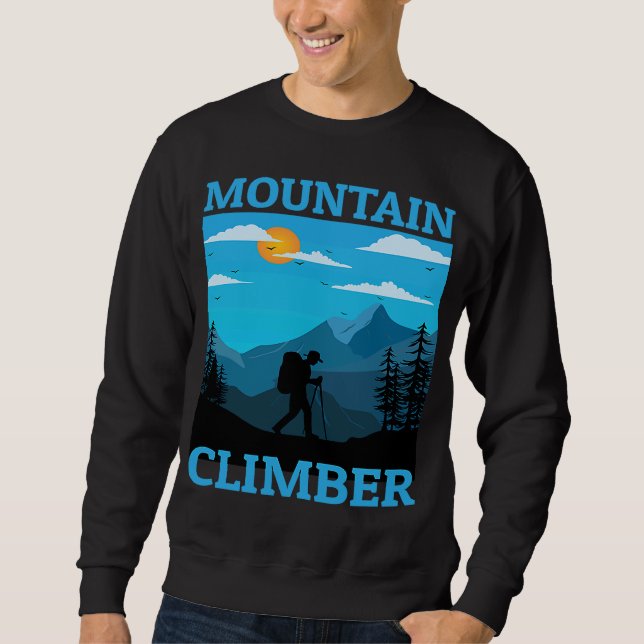 Mountain and Forest Scene Silhouette  27 Sweatshirt (Front)