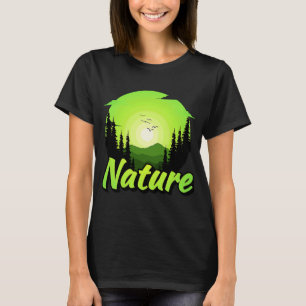 Mountain and Forest Scene Silhouette 6 T-Shirt