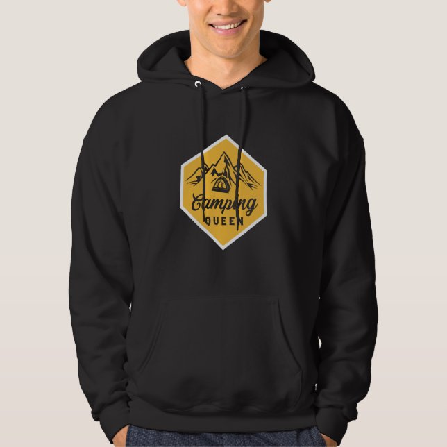 Mountain and Forest Scene Silhouette  96 Hoodie (Front)
