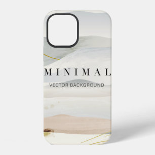 mountain and golden line arts background. Oriental iPhone 12 Case