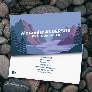 Mountain and Lake Landscape - Photographer Business Card