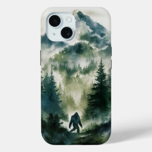 Mountain and Sasquatch iPhone 15 Case