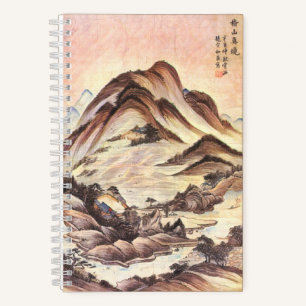 Mountain and Stream Korean Joseon Dynasty Folk Art Notebook