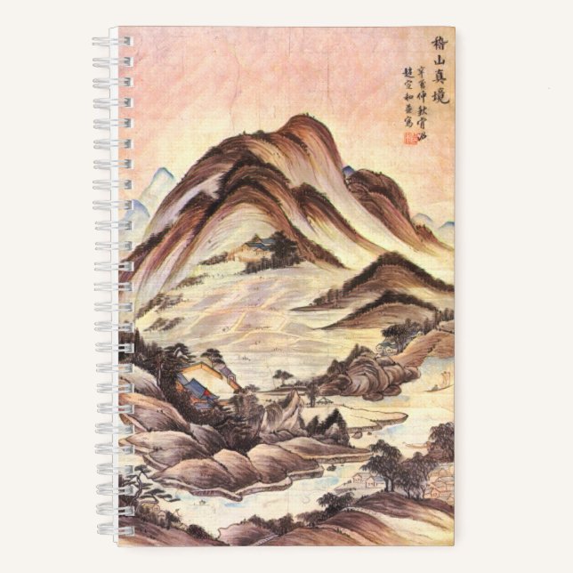 Mountain and Stream Korean Joseon Dynasty Folk Art Notebook (Front)