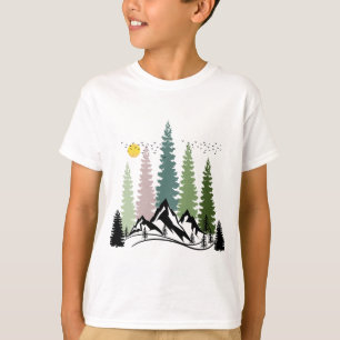 MOUNTAIN AND TREES CALM NATURE T-Shirt