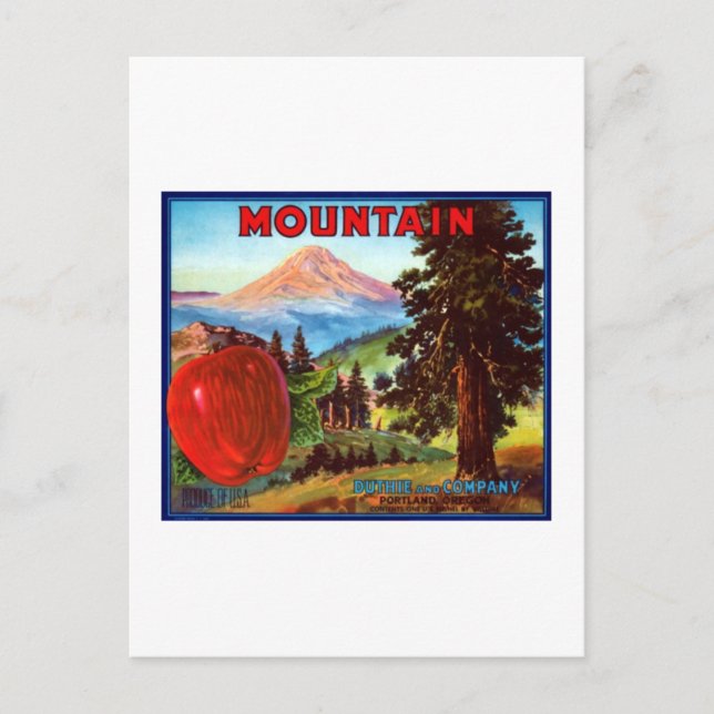 Mountain Apples Portland Oregon Postcard (Front)