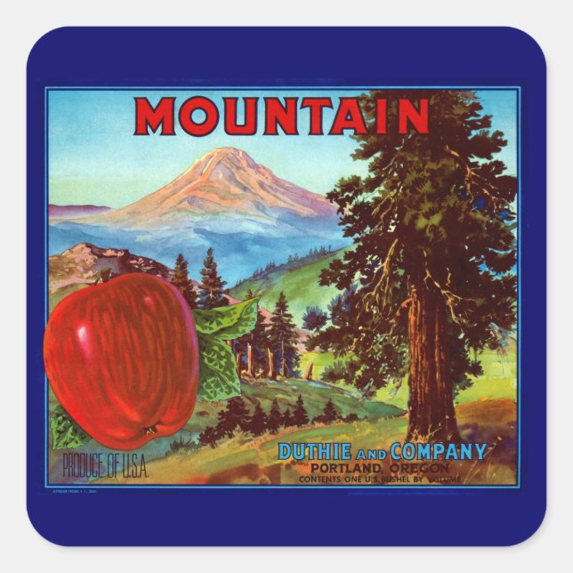 Mountain Apples Square Sticker (Front)